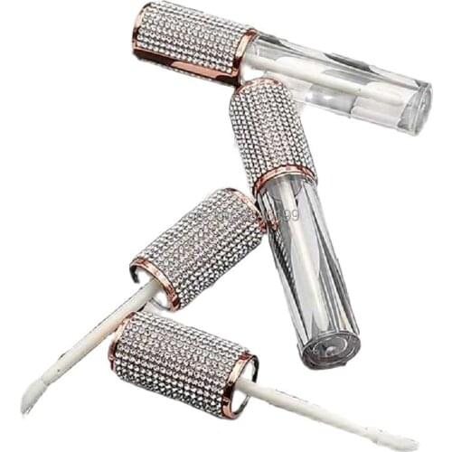 Empty Round Lip Gloss Tube High Grade Clear Plastic Lip Gloss Containers Filling Bottle Cosmetic Packaging Container 10/25pcs