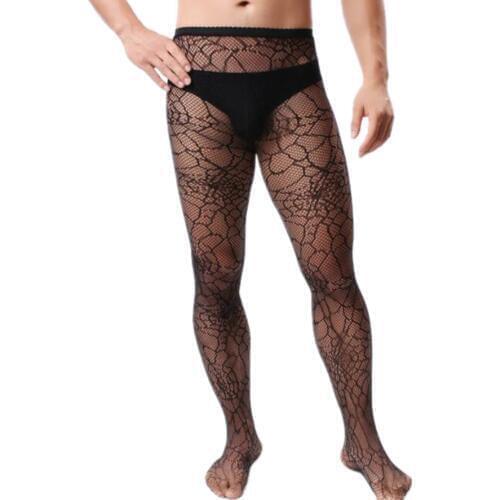 Shengrenmei Sexy Tights Male Fishnet Lingerie Mesh Spider Halloween Pantyhose Mens Gay Adult Pantyhose Fetish Man Exotic Apparel