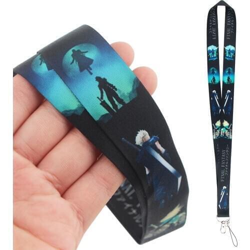 DZ1288 Final Fantasy Lanyards for Key Neck Strap For Card Badge Gym Key Chain Lanyard Key Holder DIY Hang Rope Keychain