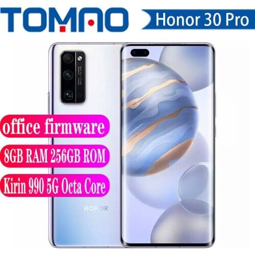 Honor 30 Pro 5G SmartPhone 50x Digital Zoom 90Hz Kirin 990 5G Octa Core 4000mah 40W Super Charger 8GB ROM 128GB 256GB RAM NFC