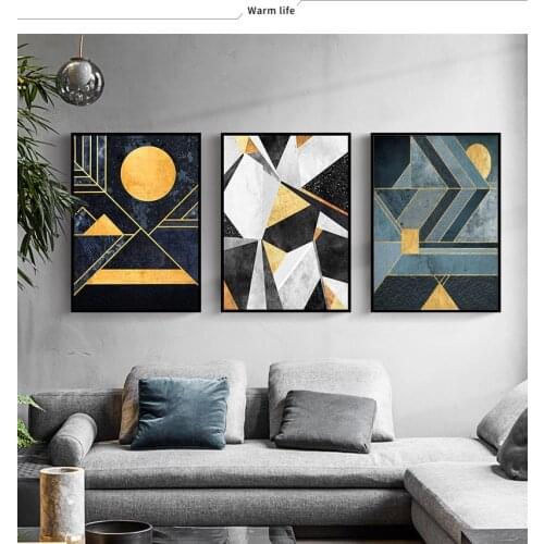 Triptych diamond embroidery Abstract Geometry full round diamond painting mosaic home decor DIY rhinestone decor 3 pcs