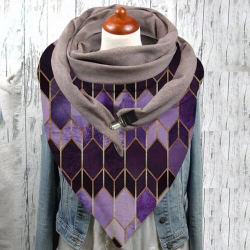 Hot New Design Adult Universal Spring Autumn Warm Scarf Multicolor Prints Double-Layer Buckle Scarfs Neck Bandana бандана 2021