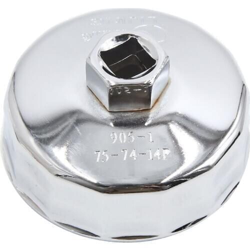 Uxcell Steel 76mm Inner Dia 14 Flutes Car Oil Filter Cap Wrench Housing Remover Tool