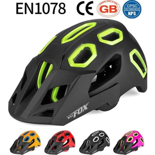 Batfox Mountain Bike Cycling Helmet Ultralight Integrally-Molded Casco Ciclismo Trail Xc Road Safety Cap Adult Men Women Helmets