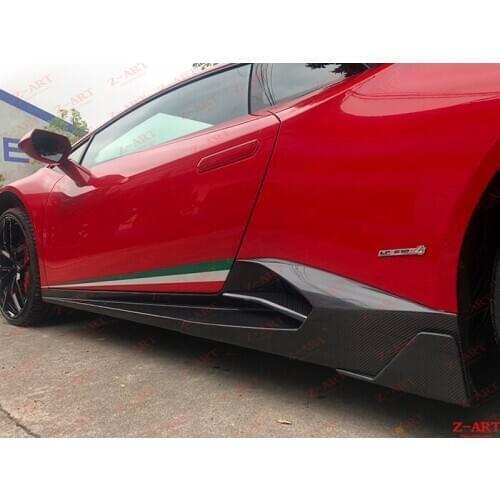 Z-ART carbon fiber side skirts for Huracan carbon fiber side spoiler for LP610 carbon fiber side lip