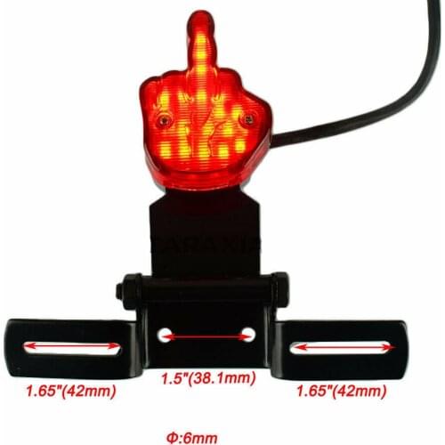 Rear Taillight for Motorcycle Middle Finger LED Tail Light Tail Brake Stop Light Moto Rear Lights Taillights DC 12V 1PC