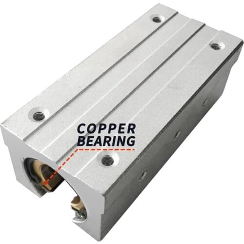 1pcs SBR20LUU graphite copper sleeve slider Oil-free self-lubricating block for SBR20 CNC parts