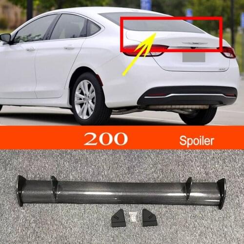 200 Real Carbon Fiber GT-style Car-styling Sporty Rear Trunk Wing Spoiler for Chrysler 200 Sedan