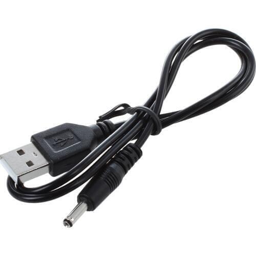 3.5mm x 1.3mm Black USB Cable Lead Charger Cord Power Supply