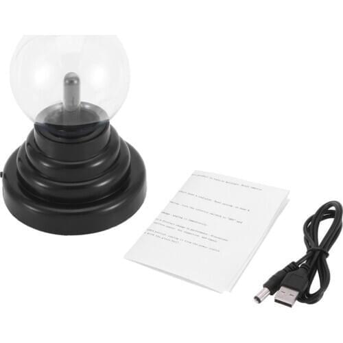 3 Inch USB Plasma Ball Electrostatic Sphere Light Magic Crystal Lamp Ball Touch Sensitive Transparent Desktop Lights