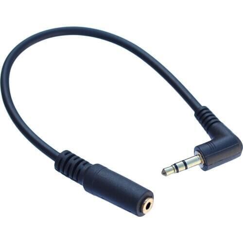 3 Pole stereo 3.5mm Male to 2.5 mm Female Jack 90 Right Angled 3.5mm to 2.5 mm Male To Female Audio Adaptor Cable Cord