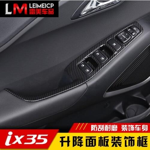 ABS door lift panel decorative frame inner armrest control panel post For Hyundai ix35 2018 Car-styling
