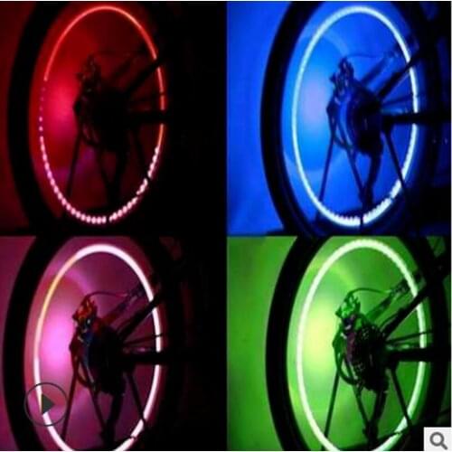 Automobile wind and fire wheel double sense valve tire lamp LED wheel hub decorative lamp colorful decorative lamp