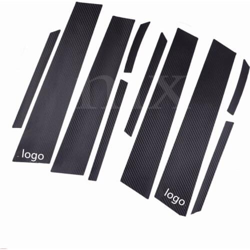 Carbin Fibre Exterior Window Pillar Protective Sticker For Honda Civic 9/8th BA055