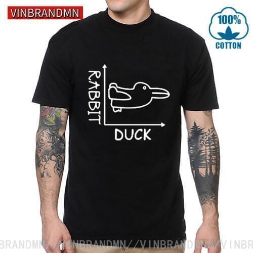 Brain Teaser Duck Rabbit Fun Math T Shirt Fathers Day Present Birthday Gift For Men Him Daddy Father Boys Kids Children T-Shirt