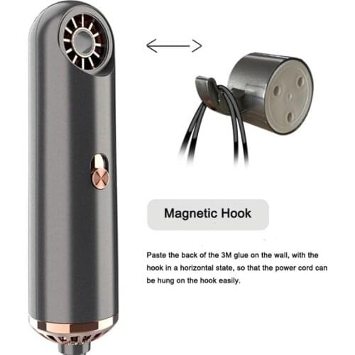 Leafless Hair Blow Dryer 360° Magnetic Suction Nozzle Hair Fast Drying Machine Lock in Moisture Hair Blow Dryer