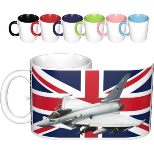 Eurofighter Typhoon Ceramic Mugs Coffee Cups Milk Tea Mug Eurofighter Typhoon Jet Aviation Fighter Combat Europe Raf Royal Air