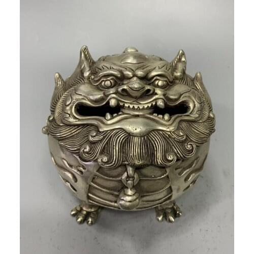 China White copper archaize beast crafts statue