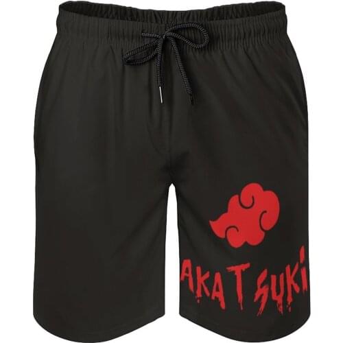 Summer Men Causal Short Breathable Quick Dry Funny Novelty Anime R340 Casual Akatsuki Pants