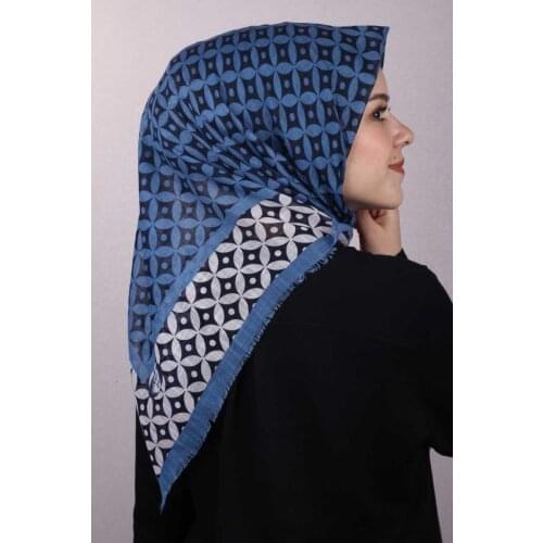 ERBİL PATTERNED LINEN FLAMLI SCARF-DESEN-07-RENK-01