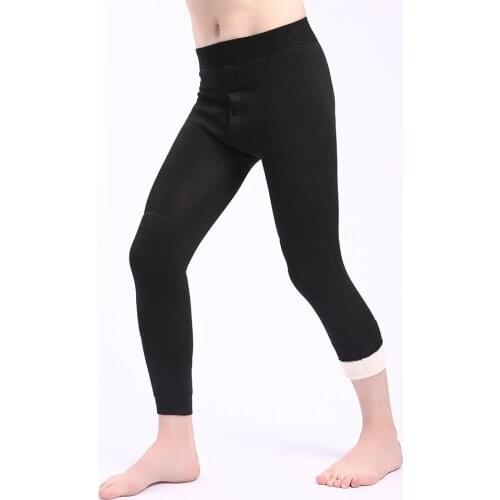 Mens thermal underwear thickening plus velvet long Johns winter keep warm thick leggings Homme Lounge Trunks Christmas present