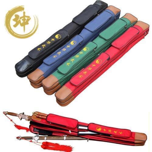 New Double layers tai chi multifunctional sword bag , lengthen is 110cm,thickening sword bags free shipping