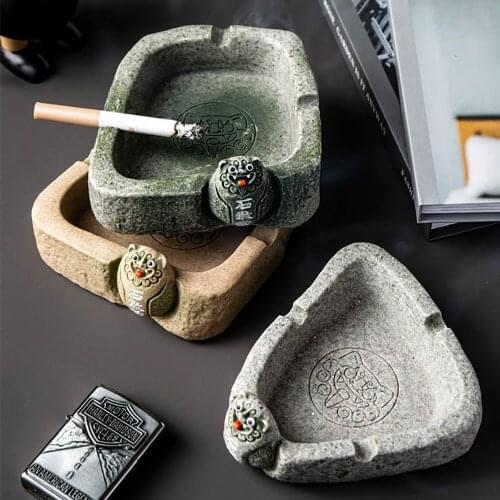 Creative Resin Smoke Cigarette Ash Tray Crafts Decoration Portable Ashtray Home Outdoor Office Car Boyfriend Gift Home Decor