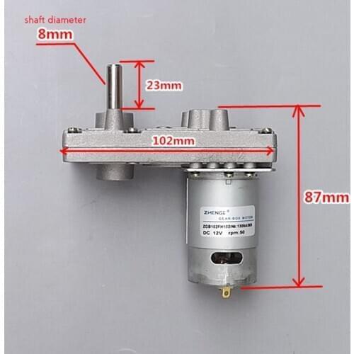 DC 12V Gear Motor 7-Shaped 555 Motor 10rpm Swing Head High Torque Metal Gearbox Micro Motor for Game Machine Automatic Rotation