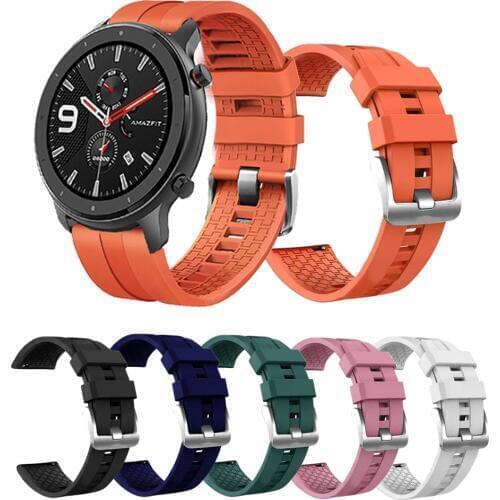 22mm Replacement Strap For Xiaomi Amazfit Gtr 47mm Smart Watch Band For Polar Vantage M Watchband Silicone Wrist Strap Bracelet