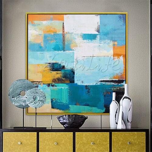 Hand painted canvas oil paintings Cheap large modern abstract cuadros Home decor Canvas quadro wall Art pictures 000022