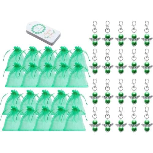 Alloy Lobster Clasp Keychain Swivel Angel Wing Keyring Pendant Gift Favor