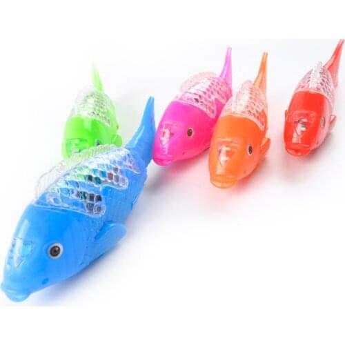 LED Lighting Music Interaction Toys Sound Educational Toys for Children Gift Simulation Swimming Electric Fish Toy Kids