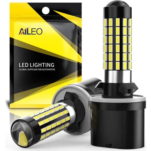 AILEO H27W/1 880 890 899 892 893 884 885 LED Car Fog Light Bulbs 3014 78SMD Super Bright 6000K 1200 Lumens For Buick Hyundai Kia