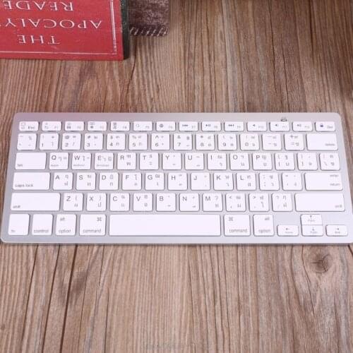Thailand English Thai 78 Keys Wireless Bluetooth-compatible Keyboard for i-Pad Laptop Mac-book Tablet PC Mobile Phone Au18 20