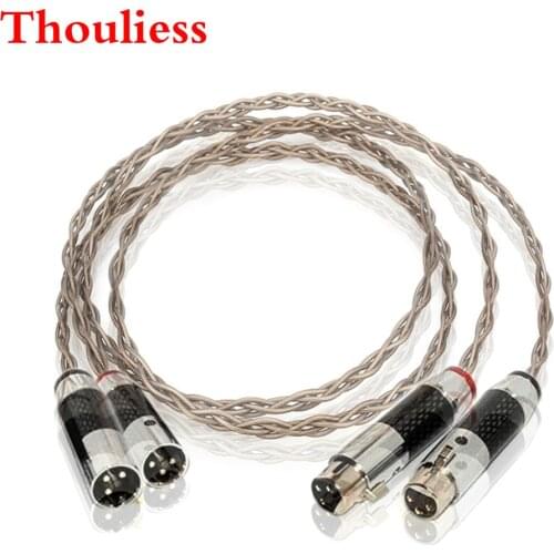 Thouliess Pair HIFI Nordost Odin Single Crystal Silver XLR Male to Female Audio Wire Carbon Fiber 3pin XLR Balanced Cable
