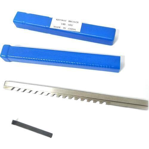 VENJOYIT 3/32 B 1/8B 5/32B 3/16 HSS Keyway Broach Push-Type Inch Size Broach Cutting Cutter Tool for CNC Machine