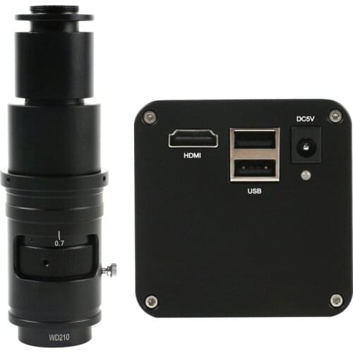 SONY IMX385 1/1.9" Color CMOS 1080P 60FPS HD HDMI Measurement Video Microscope Camera 160X 320X Parfocal Lens Stays In Focus