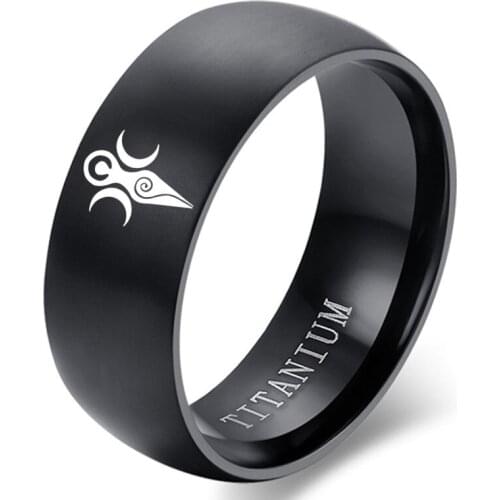 Pagan Triple Moon Goddess Moon Ring Mens Womens Titanium Steel Jewellery Wicca Witchcraft Witch Anillos