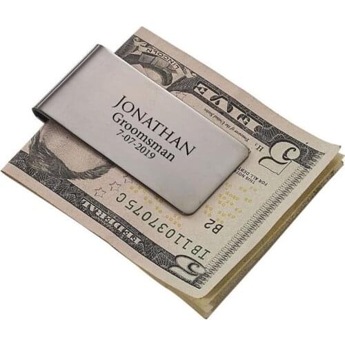 Fils Custom Money Clip-Personalized Engraving Name Logo Money Clip Bank Card Wallet Decoration-Men Accessories-Groomsmen Gift