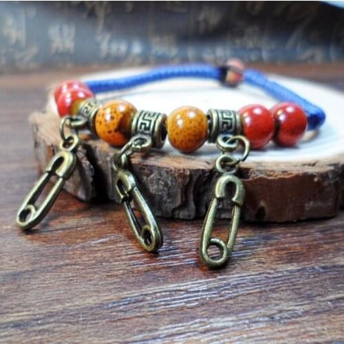 1PC Bracelet Woven Ceramic Jewelry National Hand Rope Bead
