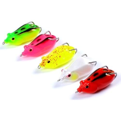 LURE Fishing tackle Trolling Hard bait Spinner Wobbler Frog leurre souple Silicone bait 1pcs