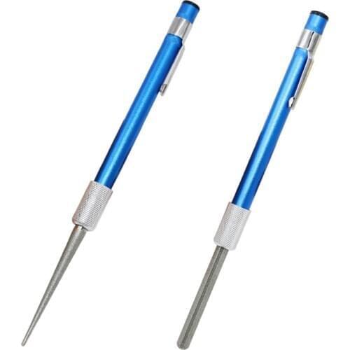 URANN 1 pcs pen shape knife sharpener diamond plated carbon steel Multi Purpose Fishhook Sharpener Grindstone Outdoor Tools