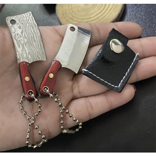 10pcs/lot Multi-function Keyring Small Pocket Knife Keychain Mini Butcher Knives Necklace Emergency Tool Pendant Men gift