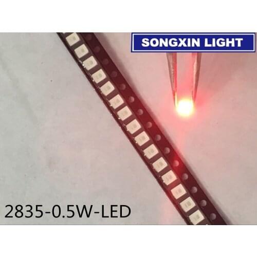 1000PCS RED 2835 SMD Chip 2V 150ma 18-20lm SMT Surface Mounted Device Bead LED Light Emitting Diode Lamp Electronic Component