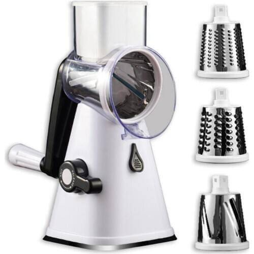 3 In 1 Rolling Grater Vegetable Slicer Multifunctional Cheese Grater Food Chopper For Potato Fruit