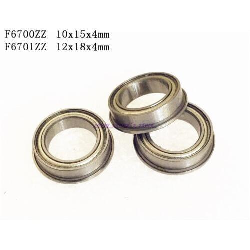 5pcs/Lot F6700ZZ , F6701ZZ Flange Thin Wall Deep Groove Ball Bearing Miniature Bearing Brand New