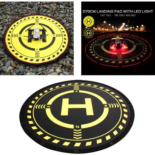 70cm Drones Landing Pad with Removable LED Light for DJI Air 2S, Easy to Carry, Functional and Easy Fold