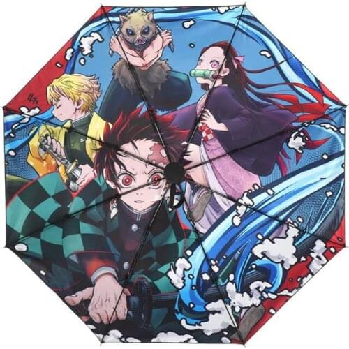 Anime automatic weather dual-use folding umbrella is prevented bask in uv shading the sun umbrella for men and women