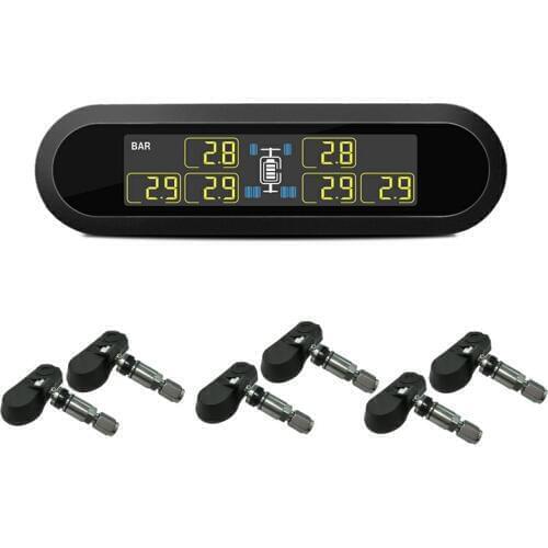 Car Solar Power Wireless Tire Pressure Monitoring System TPMS with 6 Sensor U903Z Car Styling
