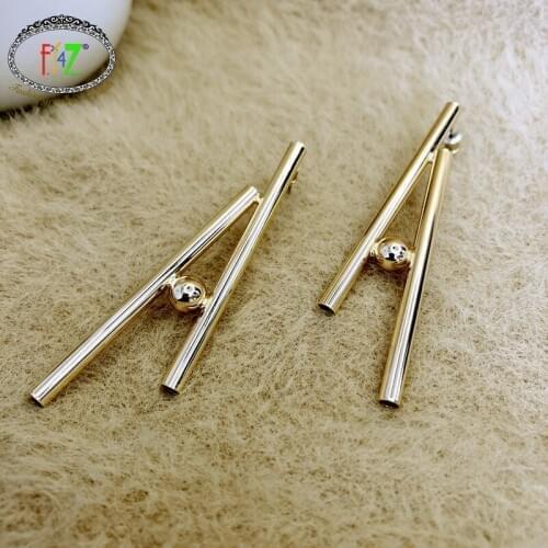 F.J4Z 2021 Trend Earrings for Women Punk Metal Tube Party Earring Rock Lady Club Show Jewelry Accessories Anti-allergic
